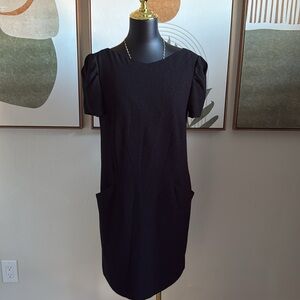3/$10 Promod Black Sparkle Accented Short Sleeve Dress